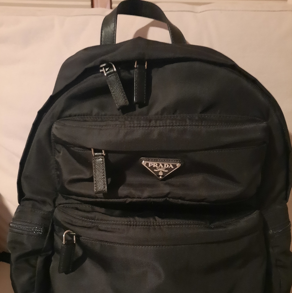 Authentic prada backpack unisex